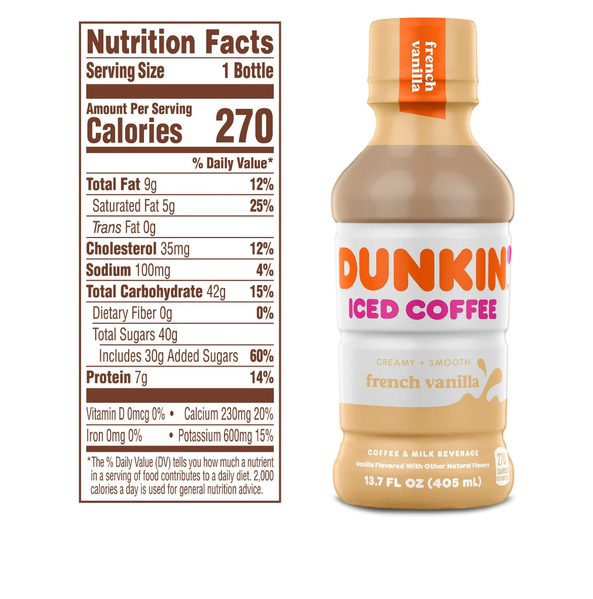 Dunkin’s Iced Coffee | French Vanila - 13.7 Oz