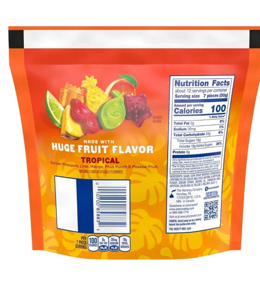 JOLLY RANCHER Gummies Tropical Fruit Flavored Candy Bag, 13 oz