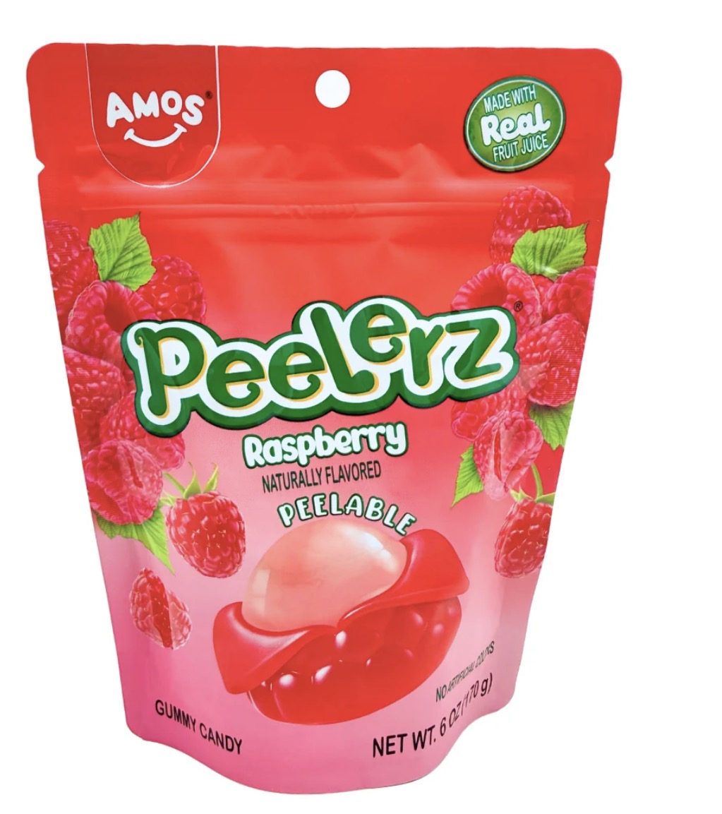AMOS PEELERZ GUMMY RASPBERRY- 6OZ