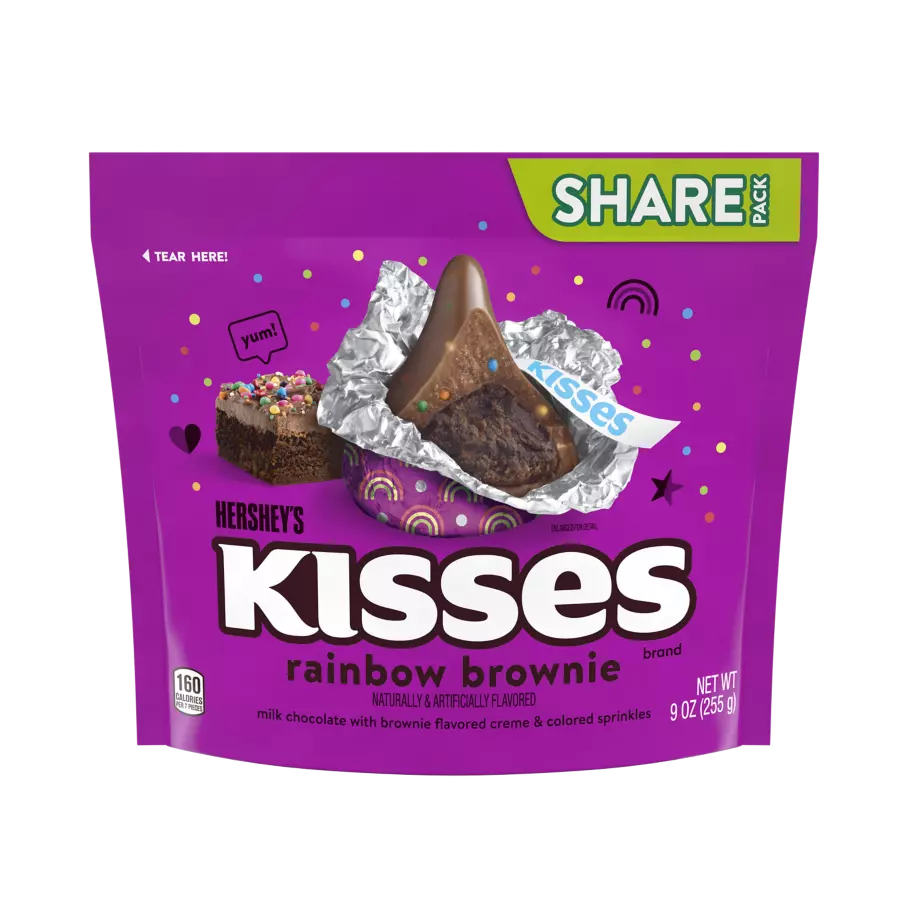 Hershey Kisses Rainbow Brownie