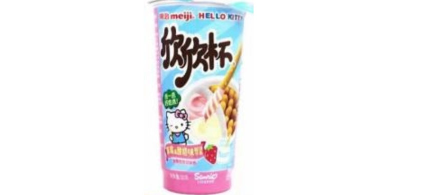 Japanese Meiiji Xinxin cup coated finger biscuits