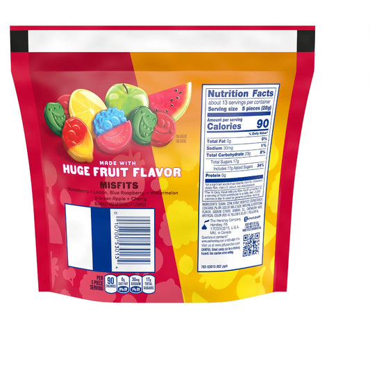 Jolly Rancher Gummies Misfits 2-in-1 Fruit Flavored Candy