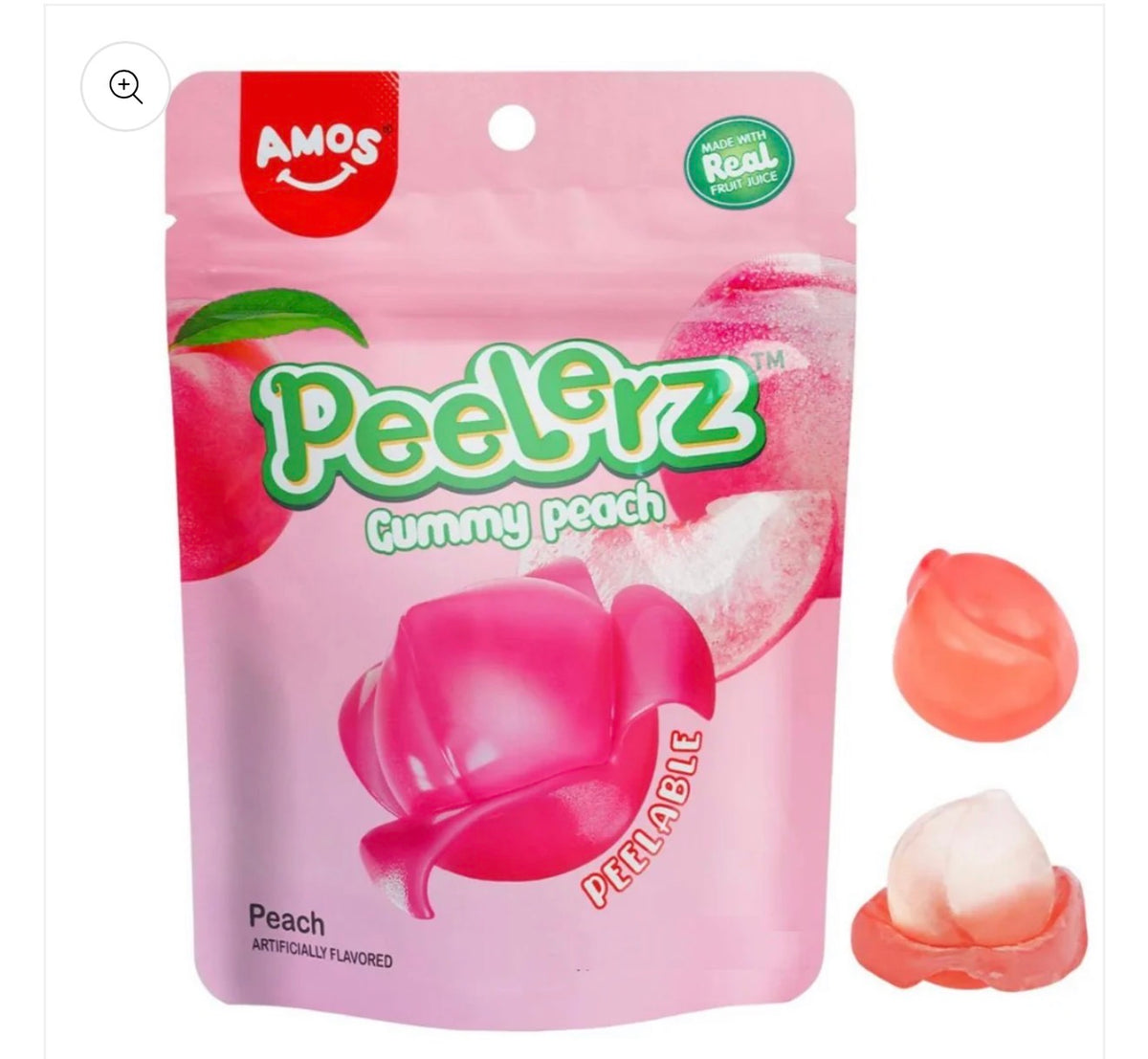 AMOS PEELERZ GUMMY PEACH - 6OZ