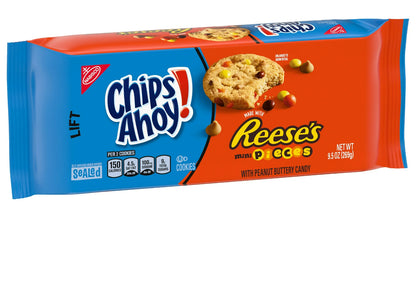 Chips Ahoy -Reese’s Mini Pieces with peanut butter candy-9.5oz