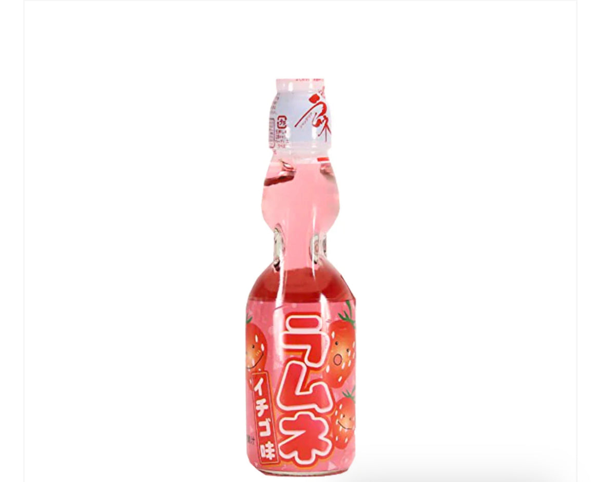 Ramune Hata Japanese Soda  - Strawberry Flavour