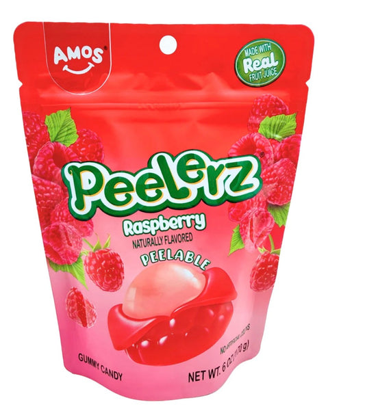 AMOS PEELERZ GUMMY RASPBERRY- 6OZ