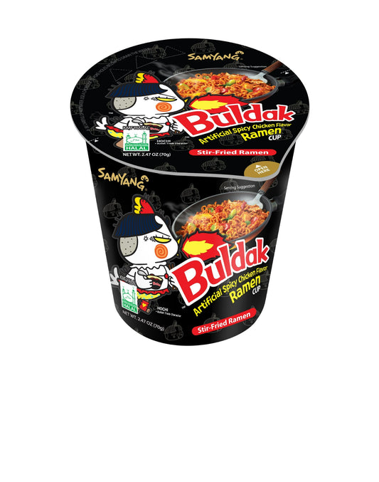 Buldak Chicken Ramen Prepared Soup, 2.46 oz Cup