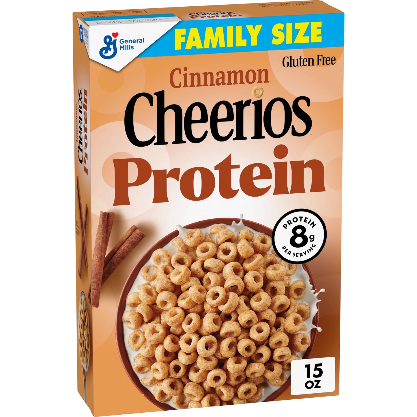 Cheerios Protein Cereal, Cinnamon , 8g Protein, Family Size, 15 oz