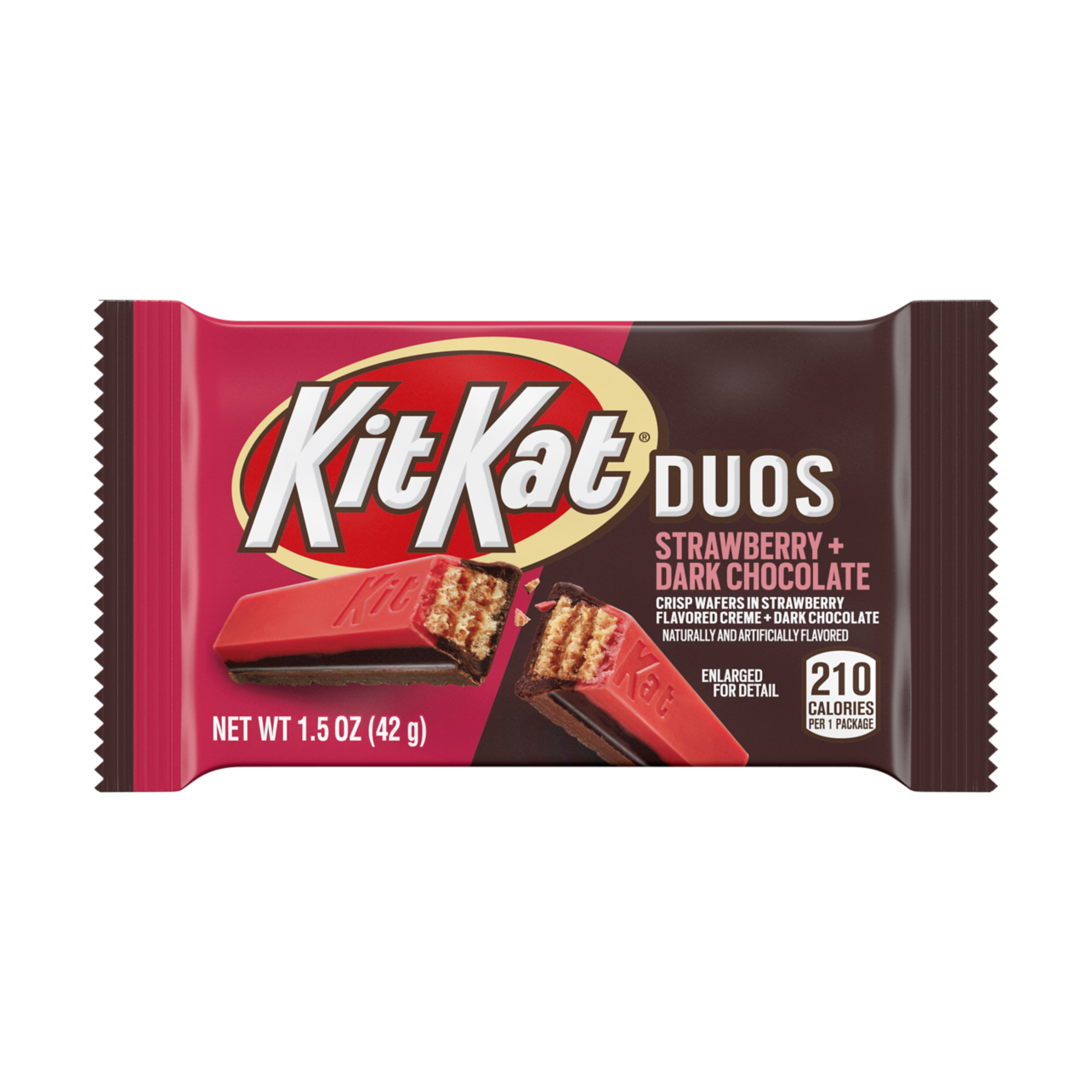 KIT KAT DUOS Strawberry and Dark Chocolate Candy Bar