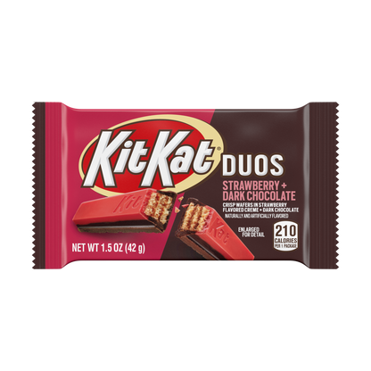 KIT KAT DUOS Strawberry and Dark Chocolate Candy Bar